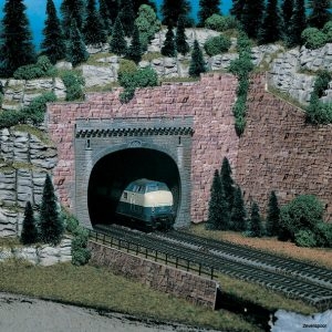 42502 Vollmer H0 Tunnelportal, zweigleisig, 2 Stück