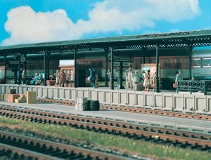 43559 Vollmer H0 Bahnsteig Baden-Baden, sechsteilig, erweiterungsfähig