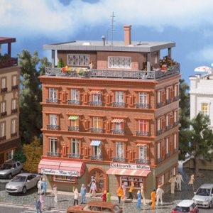 43611 Vollmer H0 Penthaus mit Dachterrasse, rot