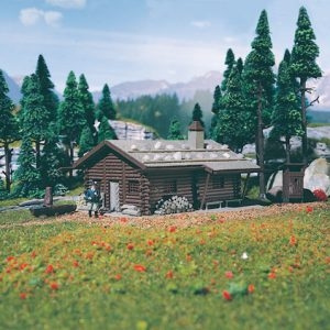 43708 Vollmer H0 Jagdhütte mit Brunnen und Häuschen mit Herz