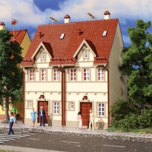 43843 Vollmer H0 Reihen-Doppelhaus, beige
