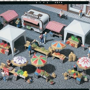 45141 Vollmer H0 Deko-Set Wochenmarkt