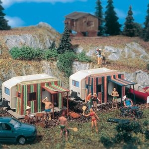 45145 Vollmer H0 Campingwagen, 2 Stück