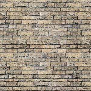46038 Vollmer H0 Mauerplatte Basalt aus Karton, 25 x 12,5 cm, VE 10 Stück