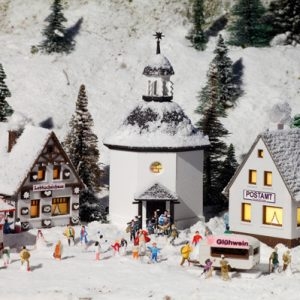 47613 Vollmer N Weihnachtsdorf mit LED-Beleuchtung, Funktionsbausatz