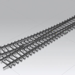 55171 Piko Weiche WR mit Betonschwellen