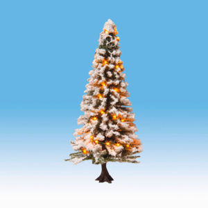 22130 Noch Beleuchteter Weihnachtsbaum verschneit, mit 30 LEDs, 12 cm hoch