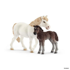 42423 Schleich Pony Stute und Fohlen