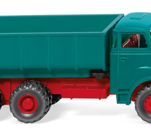 64502 Wiking Schuttwagen (MAN) - wasserblau/rot