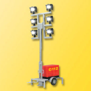 1344 Viessmann H0 Leuchtgiraffe Feuerwehr auf Anhänger mit 6 LEDs weiß
