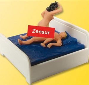1504 Viessmann H0 Sexy Liebespaar im Bett, bewegt