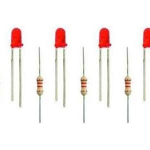 3550 Viessmann LED rot Ø 3 mm, inkl. Vorwiderstände, 4 Stück