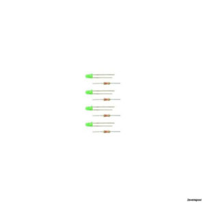 3552 Viessmann LED grün Ø 3 mm, inkl. Vorwiderstände, 4 Stück