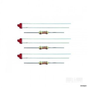 3553 Viessmann LED rot Ø 1,8 mm, inkl. Vorwiderstände, 3 Stück