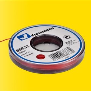 68633 Viessmann Kabel auf Abrollspule 0,14 mm², rot, 25 m