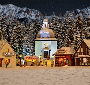 42413 Vollmer H0 Weihnachtsdorf mit LED-Beleuchtung, Funktionsbausatz