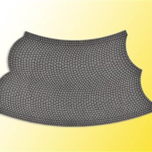 48245 Vollmer H0 Straßenplatte Kopfsteinpflaster aus Steinkunst, 45°-Kurve, Radius 12 cm