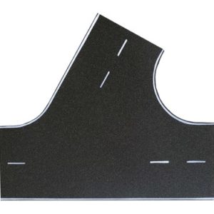 48262 Vollmer H0 Straßenplatte Asphalt aus Steinkunst, 60°-Einmündung nach rechts, L 22 x B 19,5 cm