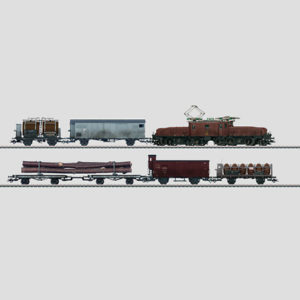 26591 Marklin Goederentrein van de Schweizer Bundesbahnen (SBB/CFF/FFS). Elektrische locomotief serie Ce 6/8 III