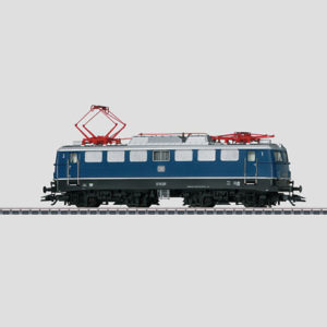 37107 Marklin Serie E 10.1 van de Deutsche Bundesbahn (DB). Met hoekige locbak, 5 frontseinen, regengoot rondom en ventilatoren