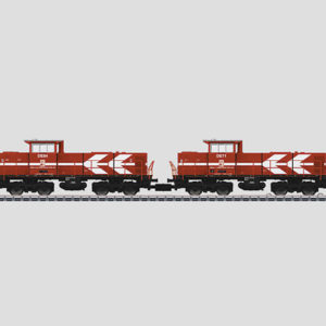37630 Marklin Multifunctionele locomotief type DE 1002 in dubbeltractie
