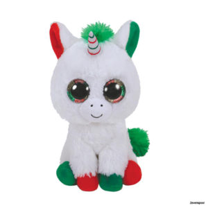 2001458 TY Pluche Boo's Kerst Candy Unicorn 15cm
