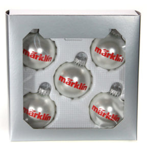 12448 Marklin Kerstbal zilver set 5
