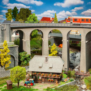 120466 Faller Viadukt-Set, 2-gleisig, gebog