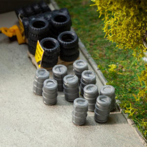 180971 Faller 10 Aluminium-Bierfässer