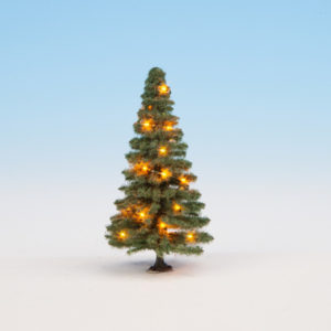 22121 Noch Beleuchteter Weihnachtsbaum grün, mit 20 LEDs, 8 cm hoch