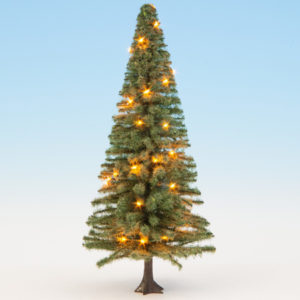 22131 Noch Beleuchteter Weihnachtsbaum grün, mit 30 LEDs, 12 cm hoch