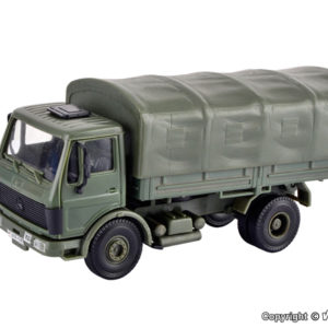18051 Kibri H0 Bundeswehr LKW MB 1017/1017A Pritschenwagen, 2 Stück