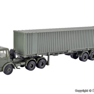 18068 Kibri H0 Bundeswehr MAN 3-achs Zugmaschine mit 40 Containerauflieger