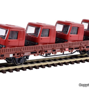 26253 Kibri H0 Niederbordwagen mit Führerhäusern beladen **Auslauf**