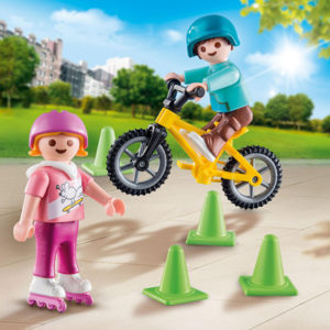 70061 Playmobil® Kinderen met fiets en skates