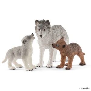 42472 Schleich Wolfsmutter mit Welpen