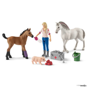 42486 Schleich Arztbesuch bei Stute und Fohlen