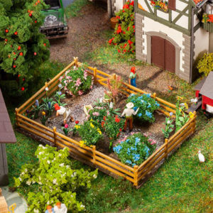 181276 Faller Ziergarten mit Blumen und Büs