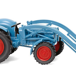 871044 Wiking Eicher Königstiger mit Frontlader - hellblau