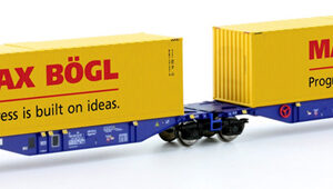 58958  Container carrier wagon Sggmrss 90 blue ERR 2x Max Bögl container