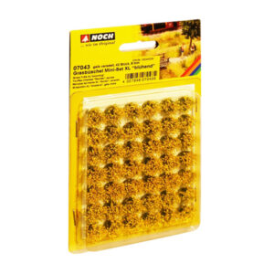 7043 Noch Grasbüschel Mini-Set XL blühend gelb veredelt, 42 Stück, 9 mm