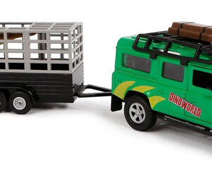 520178 Kids Globe / 2-play Auto pb Land Rover met dino-trailer