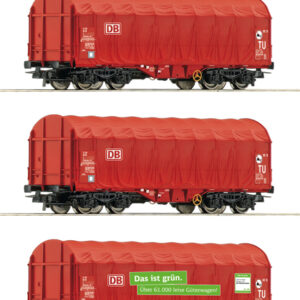 76011 Roco 3er Set Schiebeplanenwag. DB