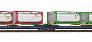 77388 Roco Doppeltwg.T3000e+Tankcontainer