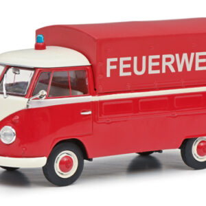 450774300 Schuco VW Käfer + VW T1 Pritsche "Feuerwehr"