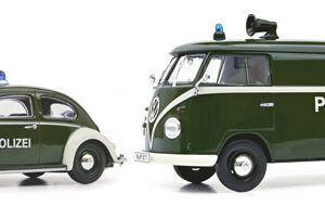 450774400 Schuco olizei VW Käfer, VW T1 Kasten (MHI)