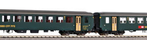 96786AC Piko ~2er Set Personenwg. EW I B SBB grün  IV