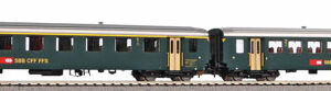 96790AC Piko ~2er Set Personenwg. EW I A+B SBB grün  IV