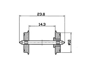 40180 Roco DC-Radsatz 10mm KMB