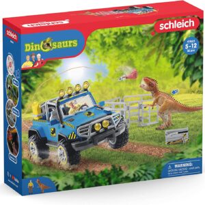 41464 Schleich Geländewagen mit Dino-Außenposten